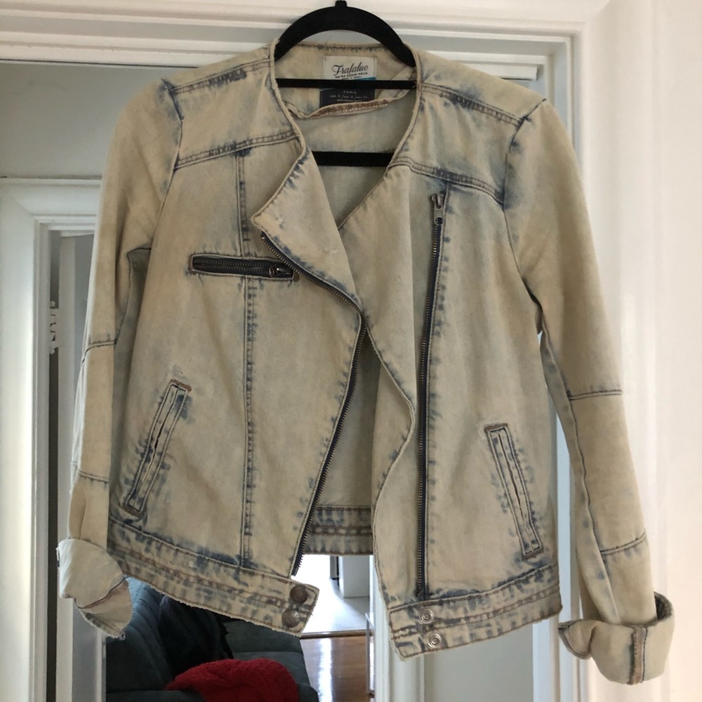 ZARA Vintage Distressed Jean Jacket